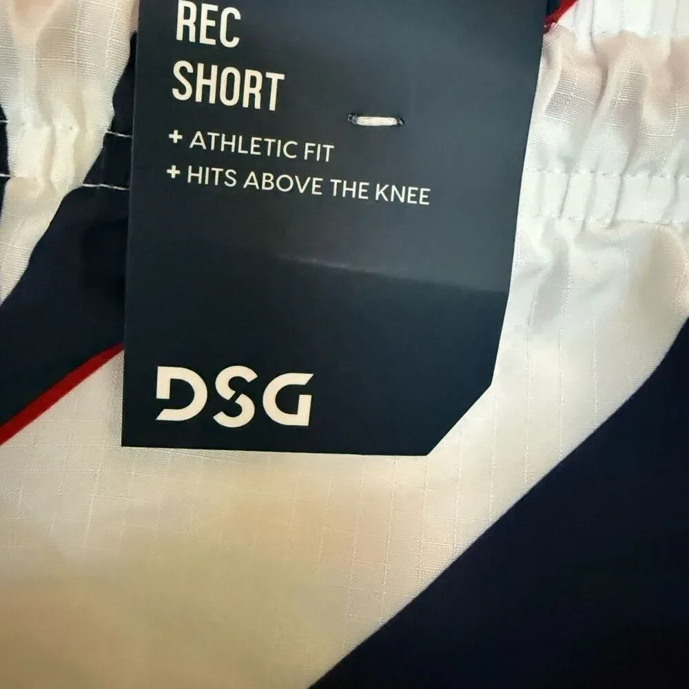 DSG Boys' Rec Short Pure White Bold Star size XL 18 NWT